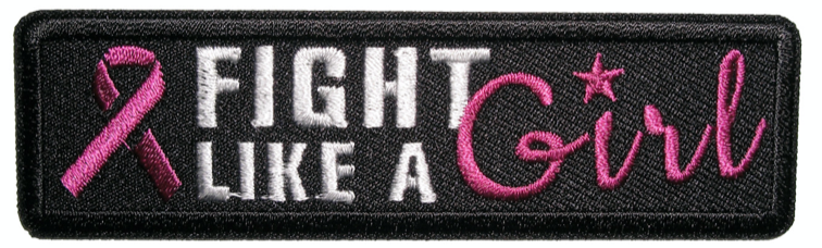 Ribbon Fight Like a Girl Patch